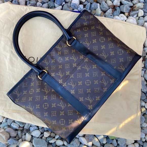 🌺NEW BLACK VACHETTA(not custom paint)🌺AUTH LOUIS SAC WEEKEND SHOPPING BAG 🎉 - Picture 5 of 17